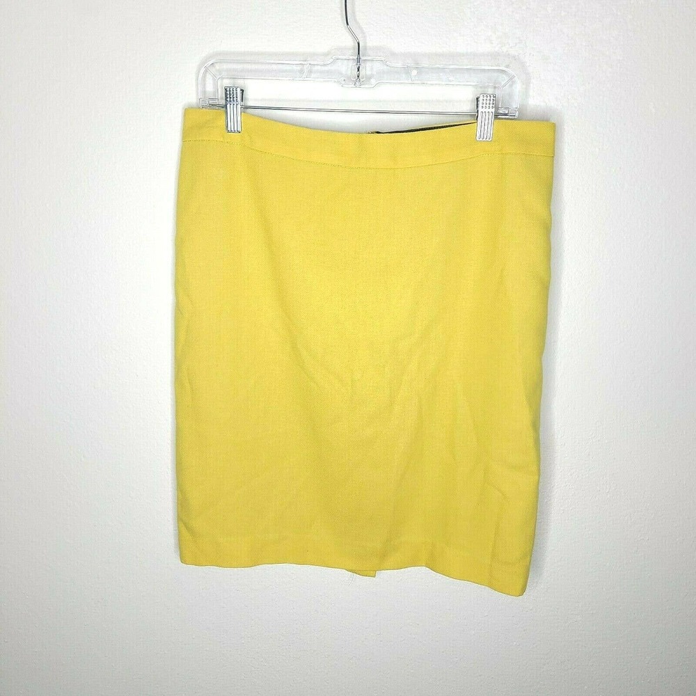 Cabi #992 Curry Yellow Straight Lined Pencil Skirt Size 10